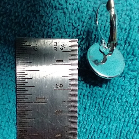 Silvertone colorful unicorn wire pierced lever earrings - Picture 2 of 5